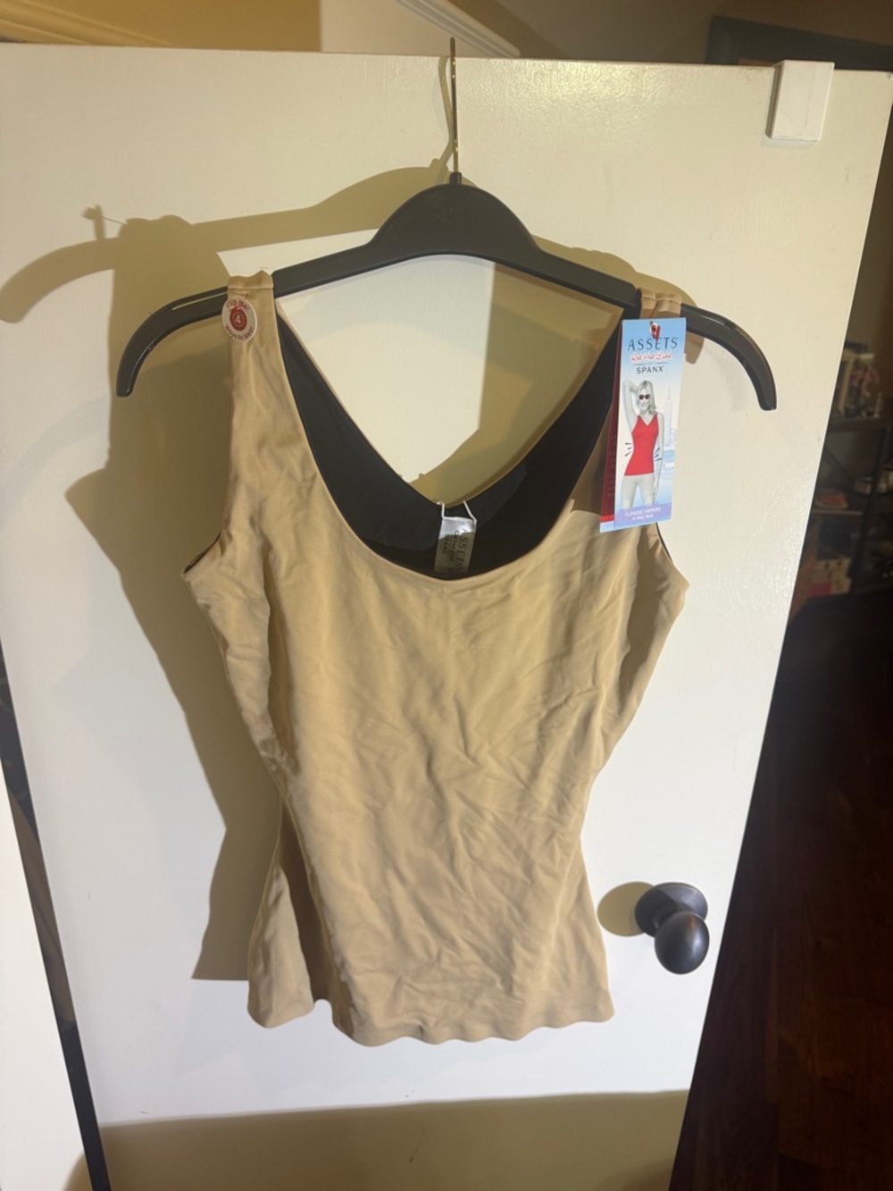 Assets By Spanx Reversible Black/Nude Beige Shaping Camisole Tank